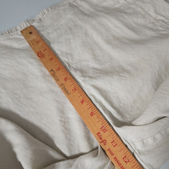 J Jill Pants Womens 18 Beige Linen‎ Blend Pull On Straight Leg Beach Coastal - Picture 9 of 13